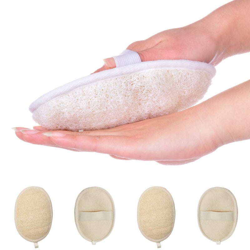 UCINNOVATE Natural Shower Loofah Eco-Friendly Egyptian Sponge, Large Exfoliating Shower Loofa Body Scrubbers Buff Away Dead Skin for Smoother, Loofah Back Scrubber Dry Brushing Body Brush Applicator - Image 3